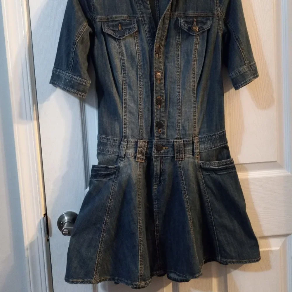 Denim Mini Dress - Picture 2 of 14
